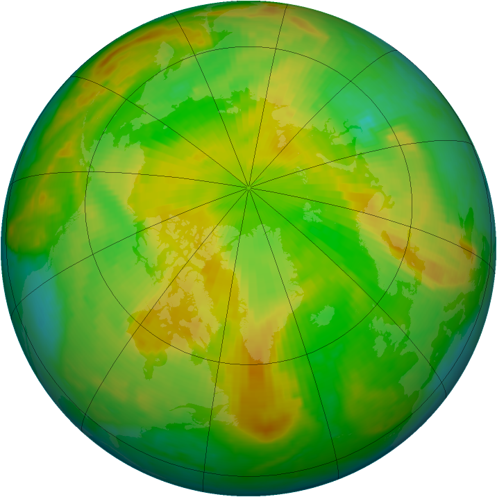 Arctic ozone map for 30 May 1997